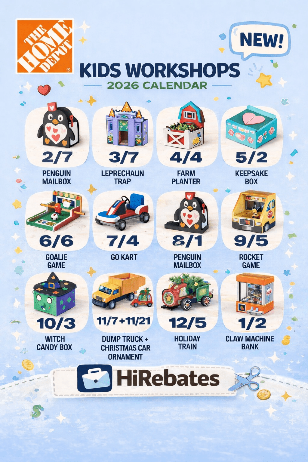 Home Depot Kids Workshops 2026 Calendar (Free Dates + What to Expect!)